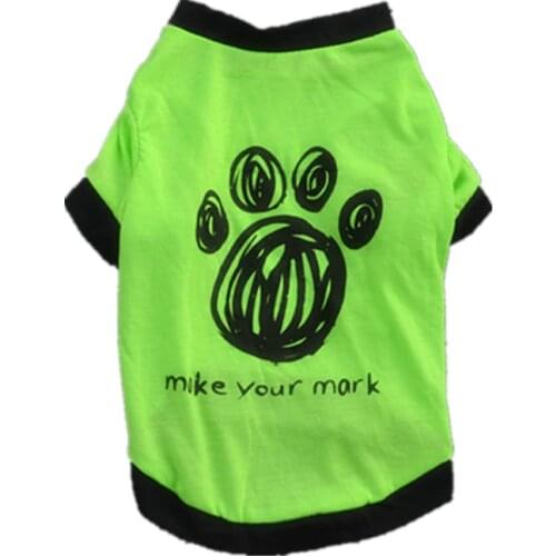 2018 new arrival cotton pet Dog clothes thin summer short sleeve puppy dog T shirt for small dog Mini Dog vest teddy 2 collor