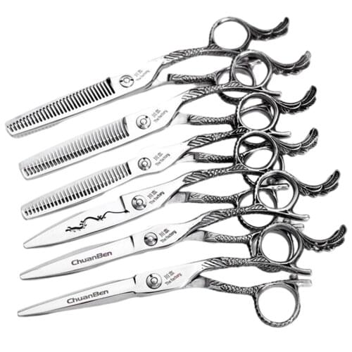 6 Inch 440C Stainless Steel Thinning Hairdressing Barber Japanese Hair Cutting Professional Scissors