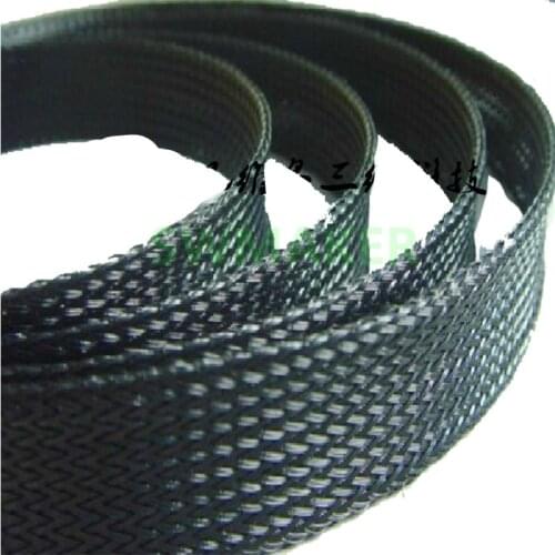 1meter 8mm/10mm Dia Expandable Braided PET Premium Cable Sleeve Black Certification ROHS 3D printer accessories