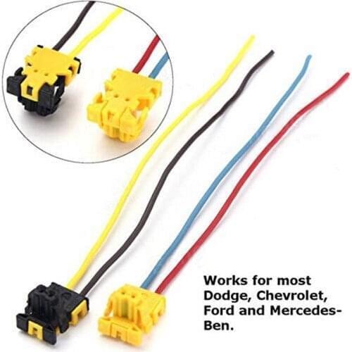 2pcs Airbag Plug Connector for Focus Driver Wheel Airbag with Inserts for Dodge Chrysler Jeep Ford Mercedes-Benz