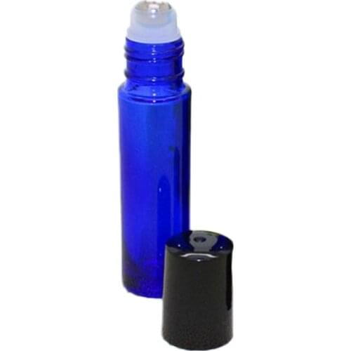 Compare with similar Items Cheap Wholesale 10ml Blue Color Glass Bottles With Stainless Steel Roller And Black Lid For E