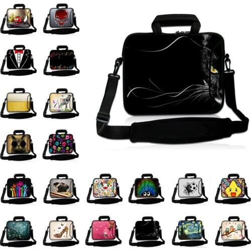 W.Shoulder Strap Laptop Messenger Briefcase Neoprene 10 12 13 14 15 17 15.6 Notebook Carry Bag Case For Macbook Pro 13.3 16 2020