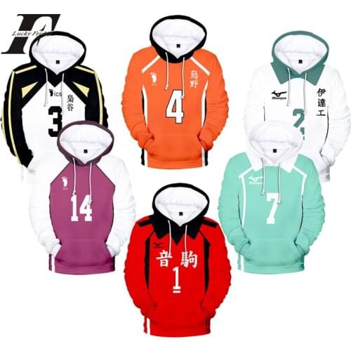 Hoodie Sweatshirt Japan Akaashi Keiji Bokuto Koutarou Unisex 3d Anime Haikyuu Cosplay Costume Fukurodani Volleybal Club Casual