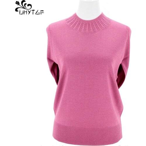 UHYTGF 2018 Spring Women Sweater Korean Plus Size Clothes Female Top Pullover Befree Fashion Long Sleeve Autumn Knitted Lady 284