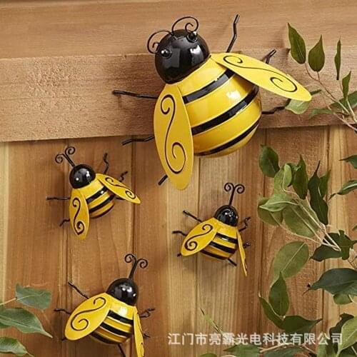 American country decoration iron bee metal animal simulation handicraft wall art wall hanging crafts Wall decoration