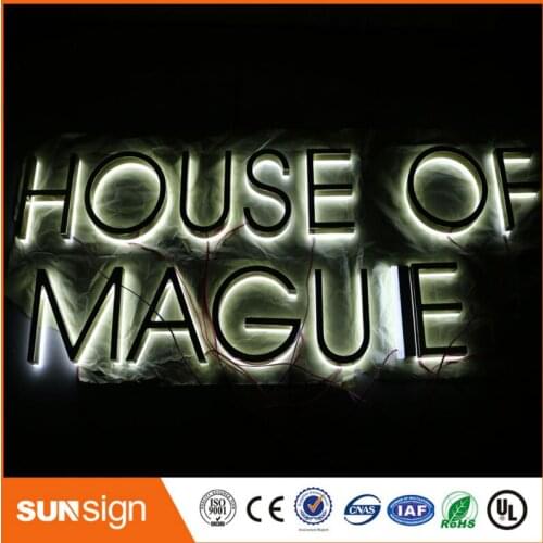 Taobao gold supplier flat stainless steel backlit LED sign
