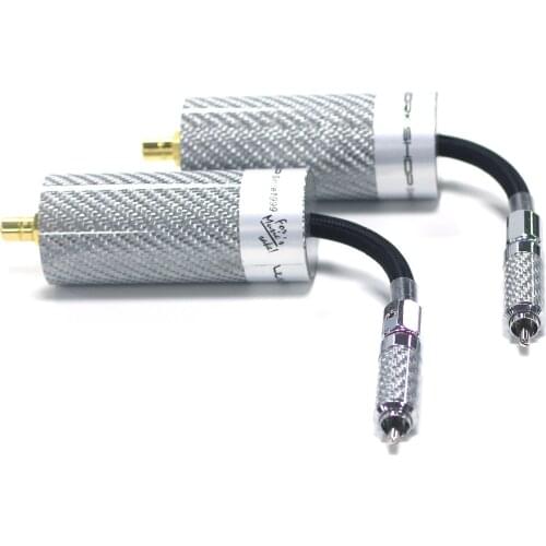 1 pair High Quality OFC carbon fiber RCA XLR Cable Wire Filter Purifier HiFi Audio Noise Filter