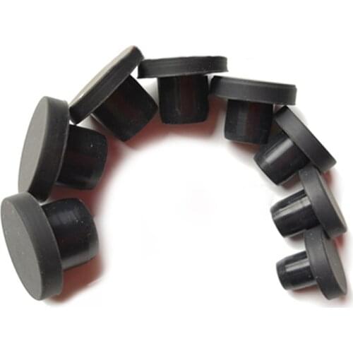 10pcs 3mm~15mm Solid Silicone Rubber Plugs Black Dust Plug Cap Silicone Plug High Temperature Resistance 300