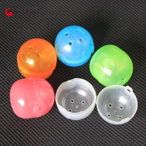 Free shipping 100pcs 50x55mm mixed colors with full PP material half transparent plastic capsule ball like tomy size