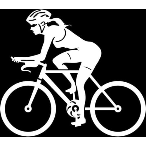 13.4*11.7CM Fashion Bike Decor Car Sticker Accessories Silhouette Vinyl Extreme Movement Black/Silver C12-1577