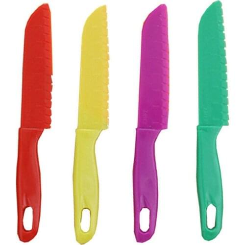 3PCS Kids Children DIY Vegetable Fruit Dessert Bread Safe Plastic Knife Kitchen Tools