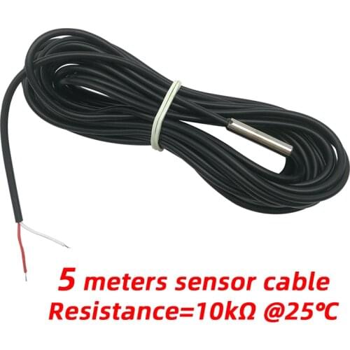 5 Meters 10000 Ohms Sensor Cable Floor Heating Thermostat Temperature Sensor Probe 1 piece