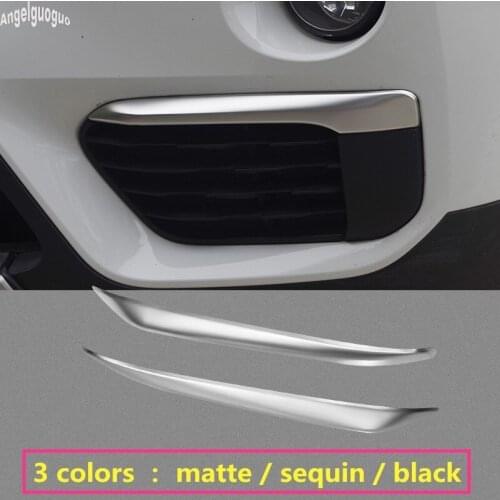 Angelguoguo ABS Chrome or plating Car Front or Rear Fog Lamp Light Strips Trim Frame Cover Car-styling For BMW X1 F48 2016-2018