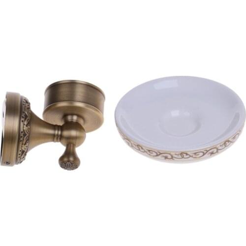 Antique Brass Soap Dish Holder Durable Soap Box Tray Bathroom Accessories for Home Hotel