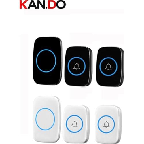 With 2 push bell sets wireless door bell set by 110-220V wireless doorbell ip44 300M door chime door ring for villa