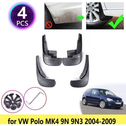 For VW Volkswagen Polo MK4 9N3 2004 2005 2006 2007 2008 2009 Mudguards Mudflap Fender Mud Flaps Baffle Muddy Splash Accessories