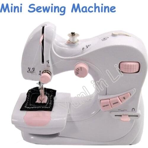 Electrical Mini Sewing Machine Double Speed Double Needle Household Serging Tool UFR-601