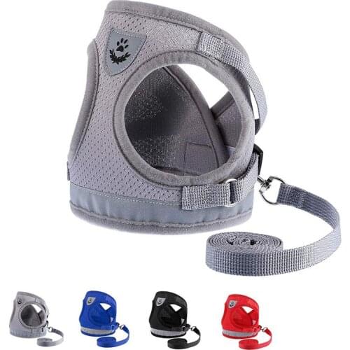 Gomaomi Dog and CatHarness with Leash Adjustable Vest-Type Reflective Corduroy Comfortable Pet Harness Pet Supply