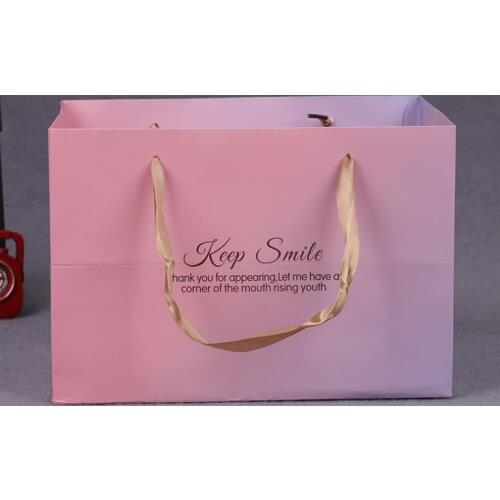 Custom Your Own Logo Shopping Packaging Glitter Kraft Brown Paper Small Quantity Mini Christmas Gift Bags with Handles --XP2405