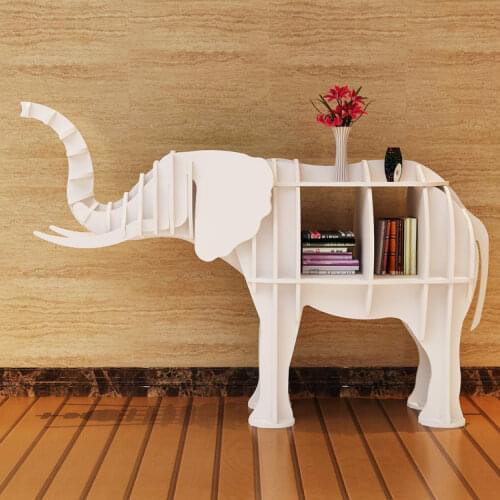 Storage Bookshelf Shelf Elephant Animal Modeling porch Table Hotel Shop Art Decor Window floor ornaments bookcases furniture