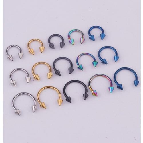 1piece Fashion Stainless Steel Horseshoe Fake Nose Ring C Clip BCR Septum Lip Piercing Falso Nose Rings Hoop For Women Men