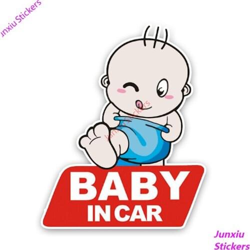 Creative BABY IN CAR Car Sticker Accessories Vinyl PVC 16cm*13cm Motorcycle Waterproof Windshield Car Window Car Styling Decal