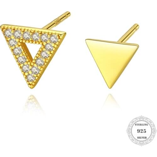 Small Triangle Pave Stud Earrings,Thomas Style Fashion Autumn Jewerly For Women,2020 Ts Gift In 925 Sterling Silver,Super Deals