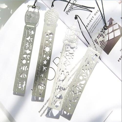 Cute Kawaii Creative Horse Birdcage Hollow Metal Bookmark Ruler For Kids Student Gift School Supplies