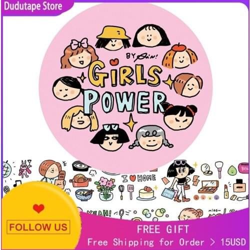 Rin Cute Washi Tape Sticker Girls Power