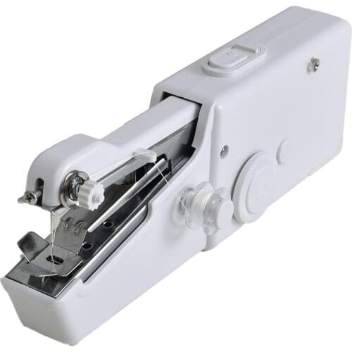 Mini Sewing Machine Stitch Embroidery Fabric Supplies Small Knitting Accessories Kit Hand Portable Needles Household Thread