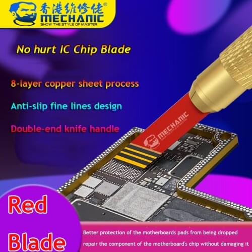 Mechanic GK8 Multifunctional Red Blade Not Hurt Your Hands Blade CPU IC Glue Baseband HDD NAND Removal Glue Blade Repair Tool
