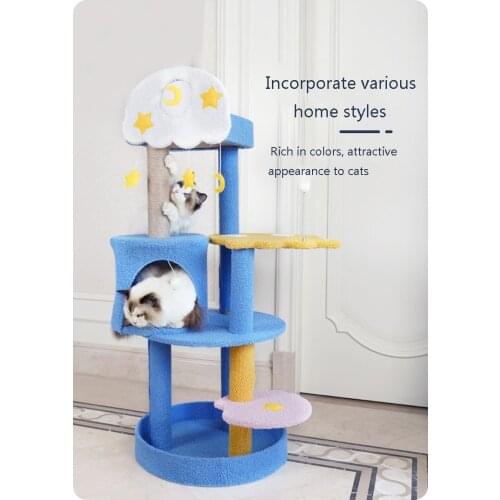 Marine Series Cat Climbing Frame Sisal Cat Scratching Post Cat Litter Wear-resistant And Scratch-resistant Rest And Play Cat Toy