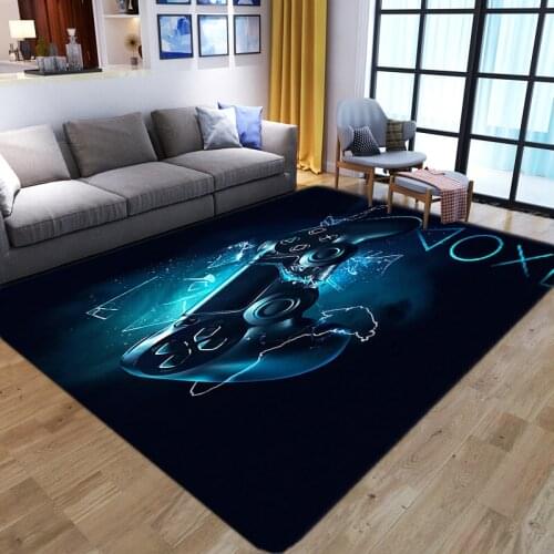 Cartoon Kids Playing Area Rugs Game Controller 3D Printing Children Play Carpet Child Bedroom Crawl Floor Mat Baby Gamer Big Rug