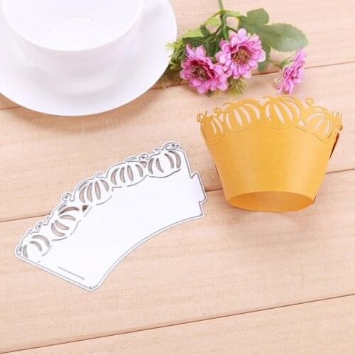 New Pumpkin Cupcake Wrapper Metal Cutting Dies Stencils for DIY Scrapbooking Album Embossing Party Paper Cards Decorative Crafts