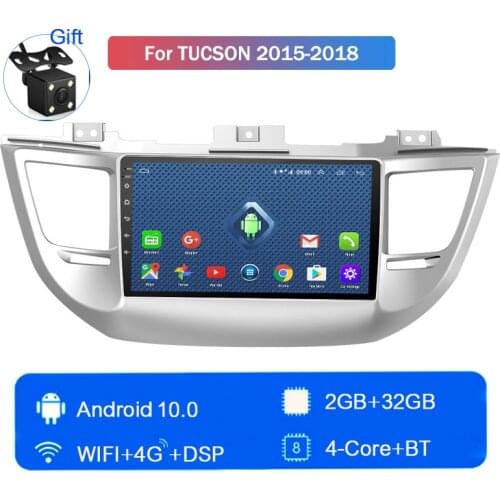 Hot 4G LTE Android 10 Quad Core ROM 32GB GPS AutoRadio Stereo Car Radio Multimedia Player For Hyundai Tucson 2015 2016 2017 2018