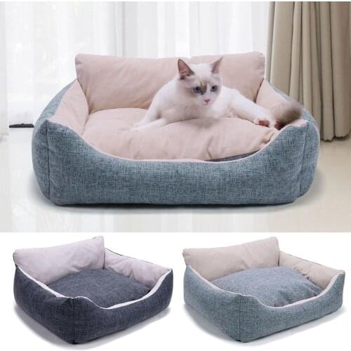 Rectangle Dog Bed Pet Couch Sleeping Bag Kennel Cat Puppy Sofa Bed Pet House Winter Warm Beds Cushion for small dog Pet Supplies