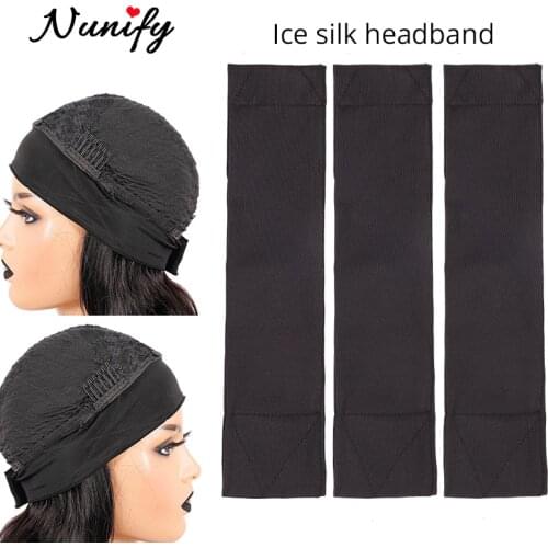 Adjustable Ice Wig Grip Band Seamless Non Slip Wig Hair Band With Stretchy Black Pink Blue Hair Band For Making Headband Wigs