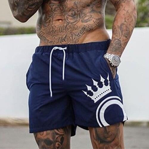 Fitness Casual Knee Lenght Shorts Men Elastic Breathable Short Pants Summer Loose Running Training Pants Beach Shorts