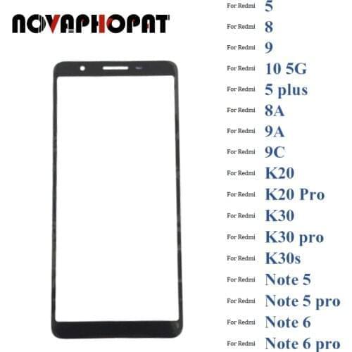 Black Digitizer LCD Sensor Glass For Xiaomi Redmi 10 5 8 8A 9 9A 9C K20 K30 K30s Plus Pro Touch Screen Glass lens 10pcs/lot