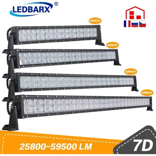 LEDBARX 22" 32" 42" 52" inch Off Road 12V LED Bar Flood Spot LED Light Bar/Work Light For auto Atv Niva lada 4x4 truck Car UAZ