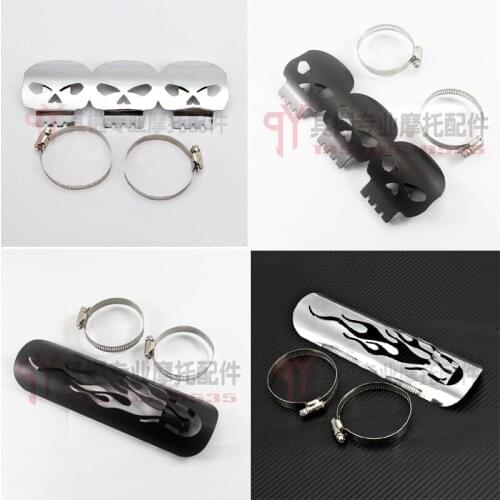 Universal motorcycle flame head exhaust pipe protection cover modified exhaust pipe