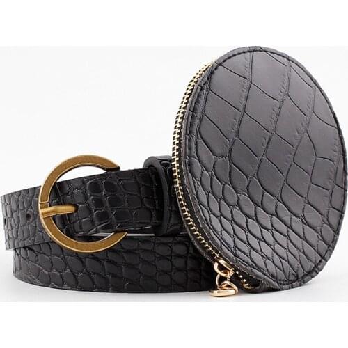 Vintage Fanny Pack Luxury PU Leather Women Waist Belt Bags Fashion Designer Mini Round Chest Bag Female Casual Pouch Coin Purse