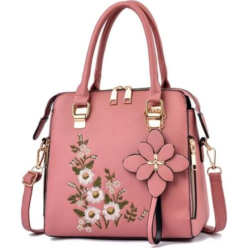 High-end series fashion embroidered handbag simple and versatile shoulder bag messenger bag Pu Leather Luxury womens Handbags