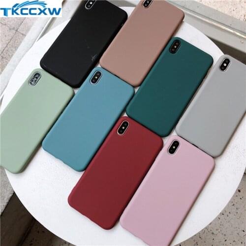 Candy Color TPU Phone Case for Samsung Galaxy A20 A10 A10E J4 Core J6 A5 A6 A8 Plus J8 A9 A7 2018 Matte Soft Silicone Back Cover