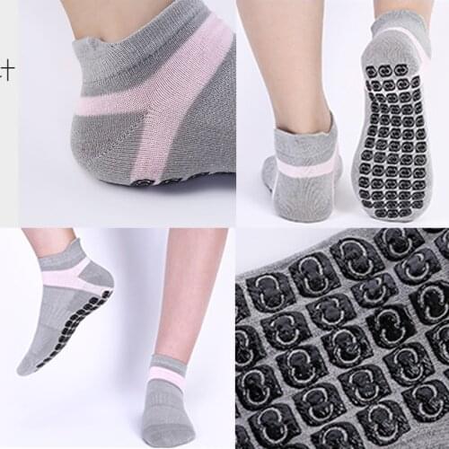 1 Pair Women Yoga Socks Quick-Dry Anti Slip Silicone Gym Pilates Ballet Socks Fitness Sport Socks Breathable Elasticity