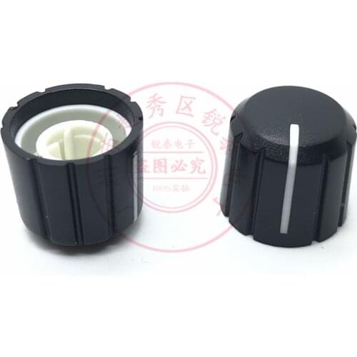10 Pieces 14.7*13.35mm Plastic Knob Cap D-Axis Inner Hole Potentiometer Encoder Knob