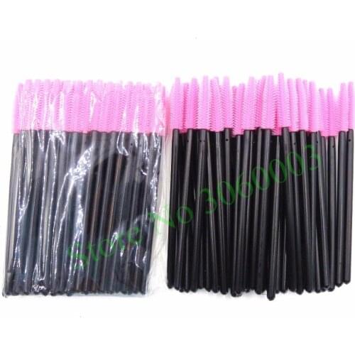 100 pcs/lot Silicone Head Lash Brush One-off Eyelash Brush Makeup Tools Free Shipping