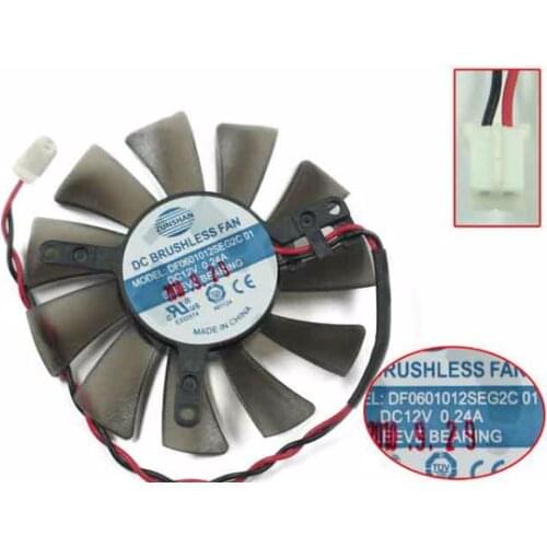 ZUNSHAN DF0601012SEG2C 01 DC 12V 0.24A 2-wire Server Cooling Fan