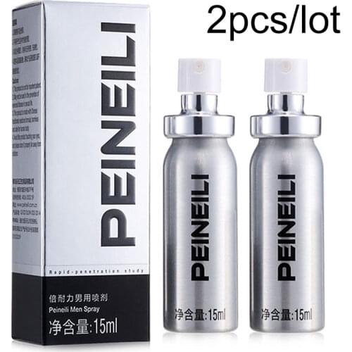 2pcs PEINEILI Male Sex Delay Spray 15ML Effective Prevent Premature Ejaculation Prolong Sex Long Time Penis Erection Spray Pills