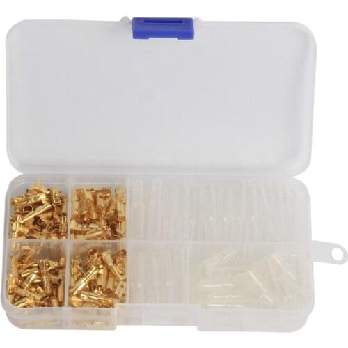 240Pcs Car Auto Motorcycle Bullet Terminals 4mm Male & Female Wire Bullet Crimp Connectors Terminal With Insulation Sheath